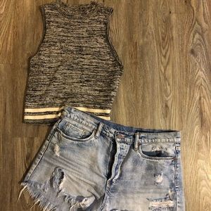 Forever 21 High Neck Crop Top